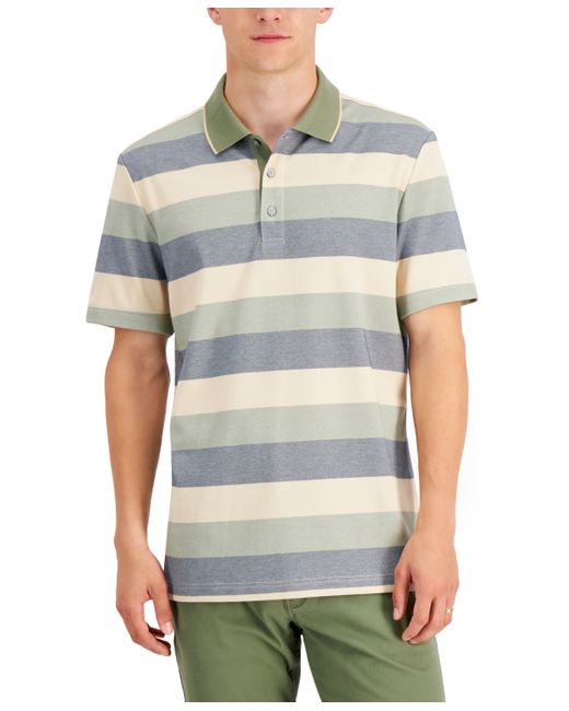 Alfani Regular-Fit Stripe Polo Shirt Created for
