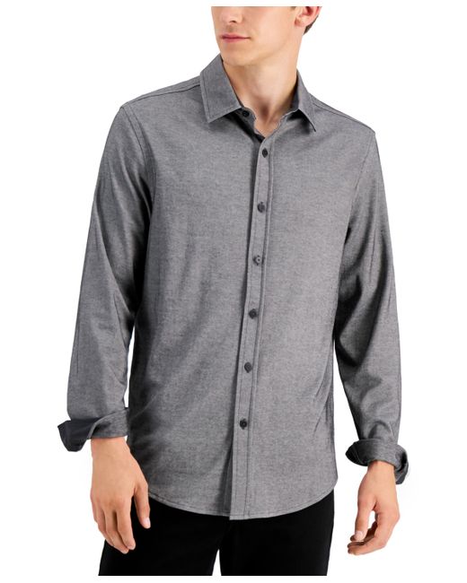 Alfani Regular-Fit Birdseye Shirt Created for