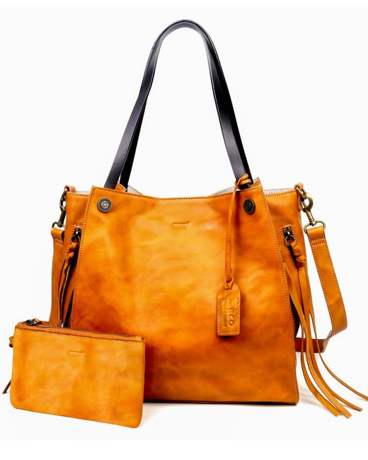 Old Trend Daisy Leather Tote Bag