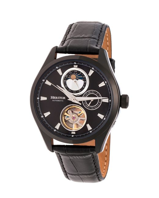 Heritor Automatic Sebastian Leather Watches 40mm