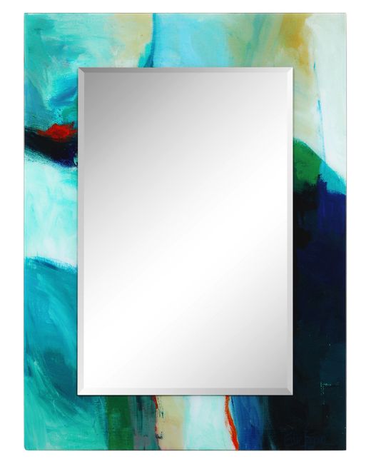 Empire Art Direct Reverse Printed Tempered Art Glass with Rectangular Beveled Mirror Wall Decor 48 x 36