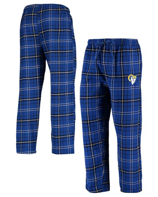 Concepts Sport Royal Los Angeles Rams Ultimate Plaid Flannel Pajama Pants