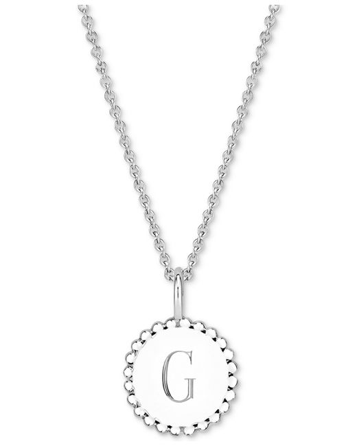 Sarah Chloe Initial Medallion Pendant Necklace in Sterling 16 2 extender
