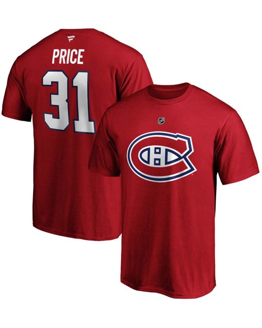 Fanatics Carey Price Big and Tall Montreal Canadiens Team Authentic Stack Name Number T-shirt