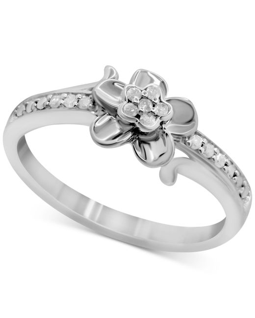 Macy's Diamond Flower Ring 1/10 ct. t.w. in