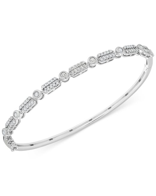 Wrapped Diamond Bangle Bracelet 1/2 ct. t.w. in 14k Gold-Plated or Rose Created for Macys