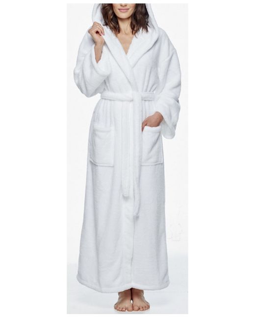 Arus Hooded Full Ankle Length Fleece Bathrobe Bedding