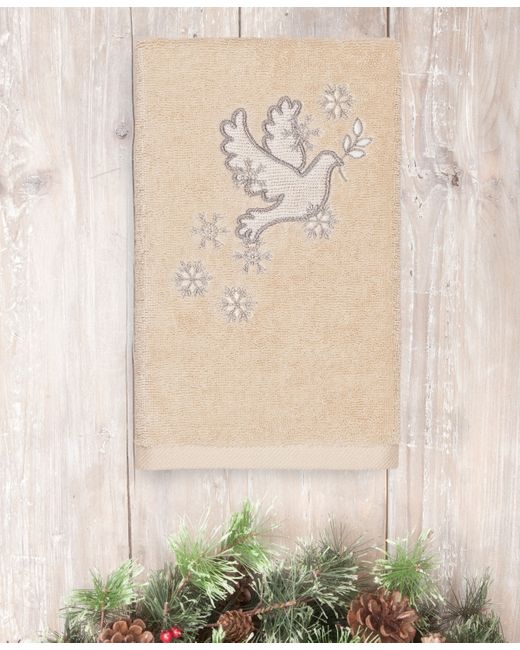 Linum Home Christmas Dove 100 Turkish Cotton Hand Towel Bedding