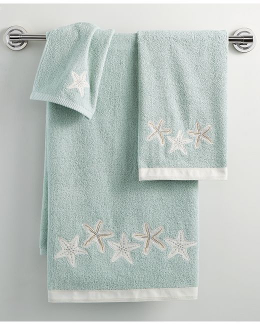 Avanti Bath Sequin Shells 27 x 50 Towel Bedding