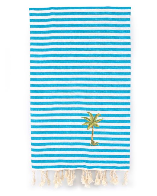 Linum Home Fun in the Sun Breezy Palm Tree Pestemal Beach Towel Bedding