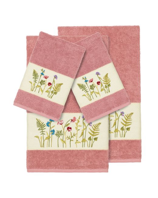 Linum Home Serenity 4-Pc. Embellished Towel Set Bedding