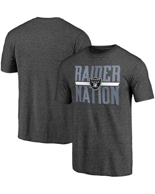 Fanatics Heathered Charcoal Las Vegas Raiders Hometown Tri-Blend T-shirt