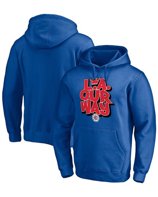 Fanatics La Clippers L.a. Our Way Post Up Hometown Collection Pullover Hoodie