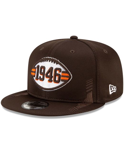 New Era Cleveland Browns 2021 Nfl Sideline Home Historic Logo 9Fifty Snapback Adjustable Hat