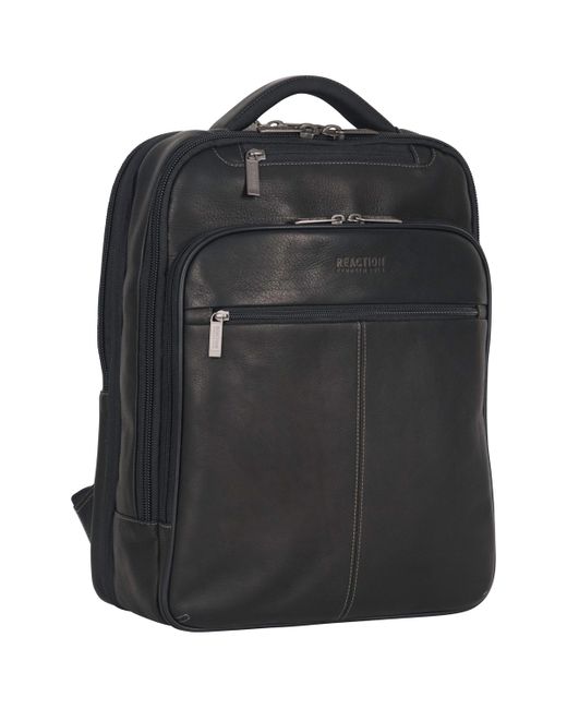Kenneth Cole REACTION Full-Grain Colombian Leather 16 Laptop Tablet Travel Backpack