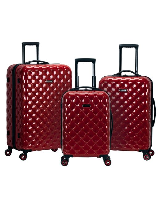 Rockland Quilt 3-Pc. Hardside Luggage Set