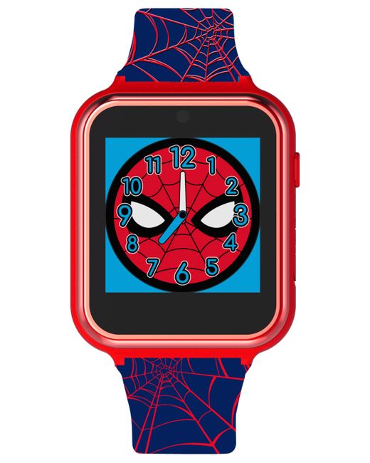 Accutime Spiderman Black Silicone Strap Smart Watch 46x41mm