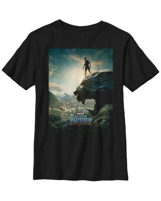 Fifth Sun Marvel Big Boys Panther Cliff Movie Poster Short Sleeve T-Shirt