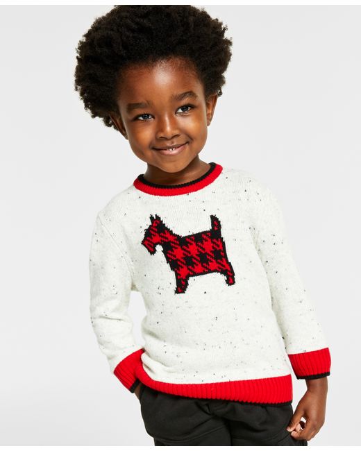 Charter Club Toddler Boys Plaid Dog Print Family Sweater Created for Macys