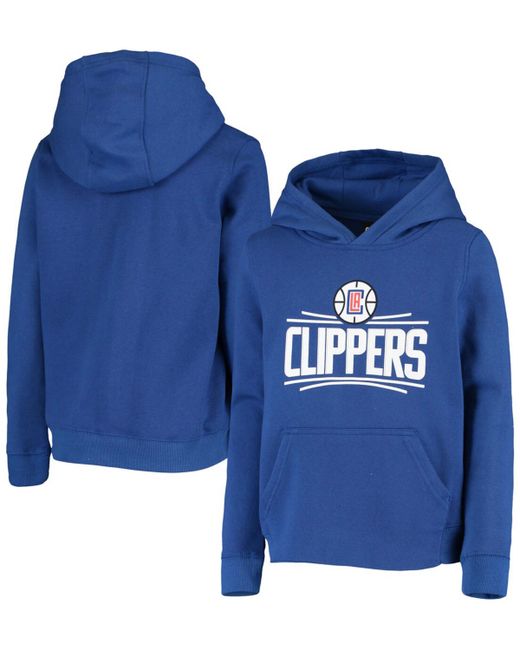 Outerstuff Youth Boys La Clippers Primary Logo Fleece Pullover Hoodie