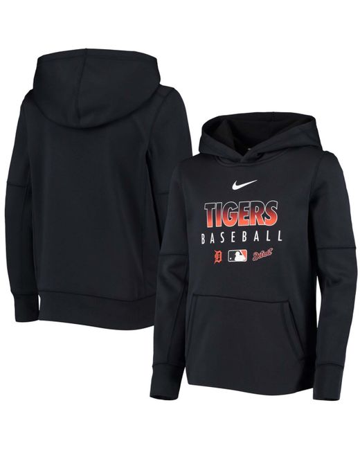 Nike Youth Boys and Girls Detroit Tigers Authentic Collection Fleece Performance Pullover Hoodie