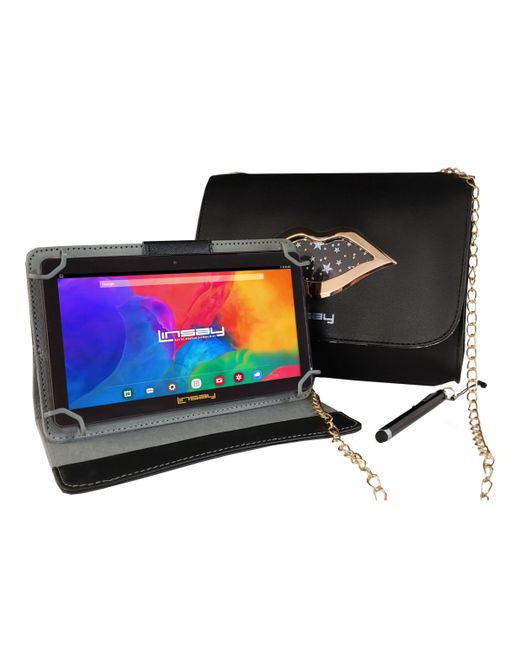 Linsay 7 2GB Ram 32GB Android 10 Tablet Bundle with Case Handbag and Pen Stylus