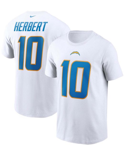Nike Justin Herbert Los Angeles Chargers Name and Number T-shirt