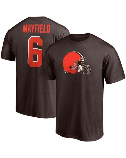 Fanatics Baker Mayfield Cleveland Browns Player Icon Name and Number T-shirt