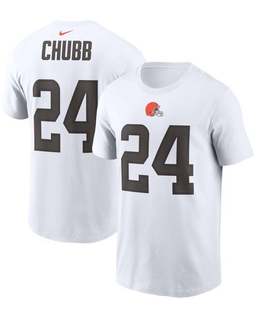 Nike Nick Chubb Cleveland Browns Player Name and Number T-shirt