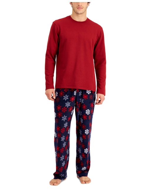 Club Room Fleece Shirt Pajama Pants Set Created for Macys