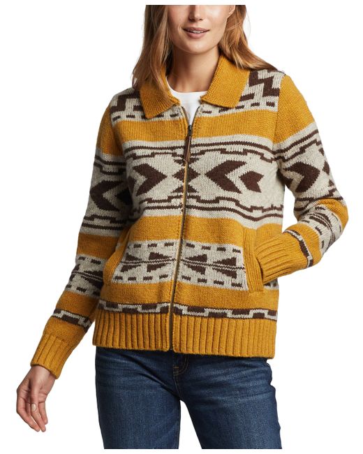 Pendleton Wool Graphic Shetland Zip Sweater