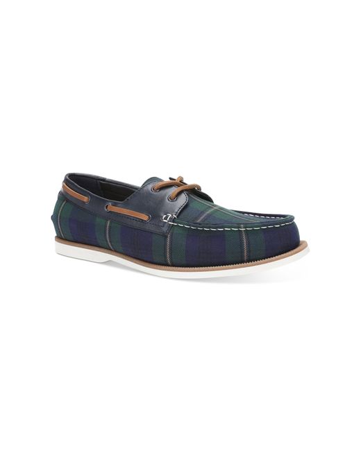 Club Room Plaid Boat Shoes Created for Macys