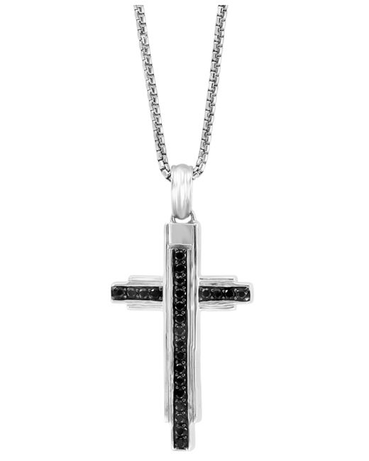 Effy Collection Effy Black Spinel Cross 22 Pendant Necklace 3/4 ct. t.w. in