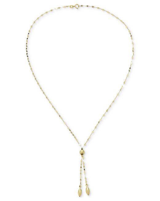 Macy's Double Bead 18 Lariat Necklace in 10k Gold