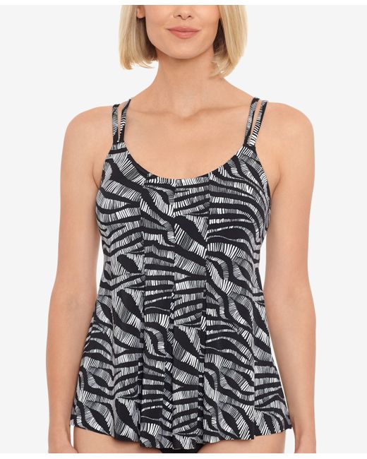 Swim Solutions Pleated-Front Tankini Top Created for Macys Swimsuit