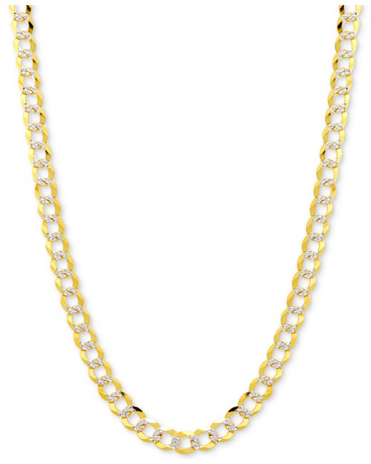 Italian Gold 20 Open Curb Link Chain Necklace in Solid 14k Gold