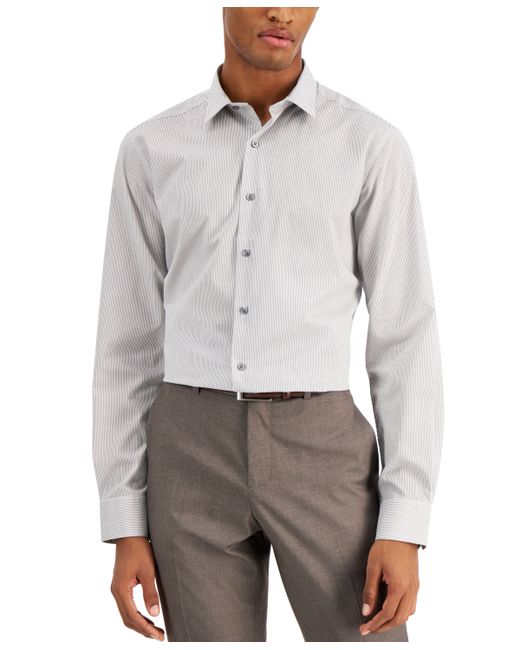 Alfani Slim-Fit Stripe Dress Shirt Created for