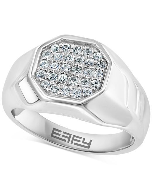 Effy Collection Effy White Sapphire Octagon Cluster Ring 1/2 ct. t.w. in