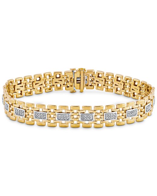 Macy's Diamond Link Bracelet 1 ct. t.w. in 18k Gold-Plated Sterling