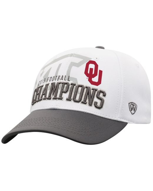 Top Of The World Gray Oklahoma Sooners 2019 Big 12 Football Champions Locker Room Adjustable Hat
