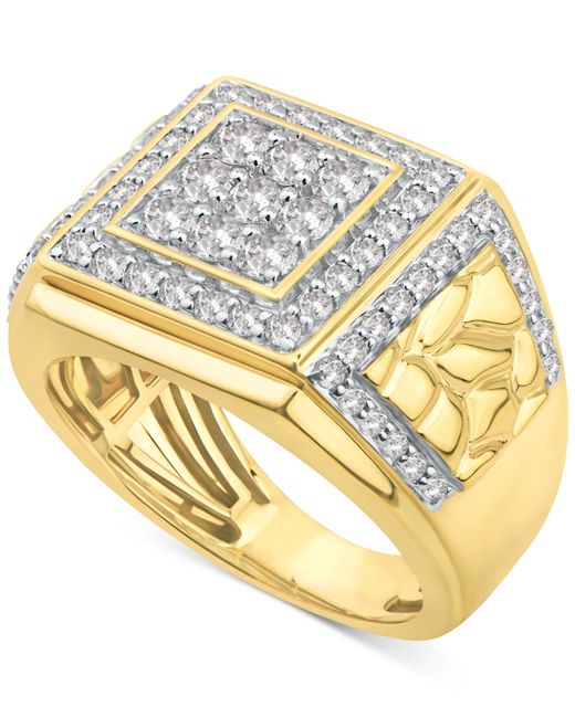 Macy's Diamond Cluster Nugget Ring 1-1/2 ct. t.w. in 10k