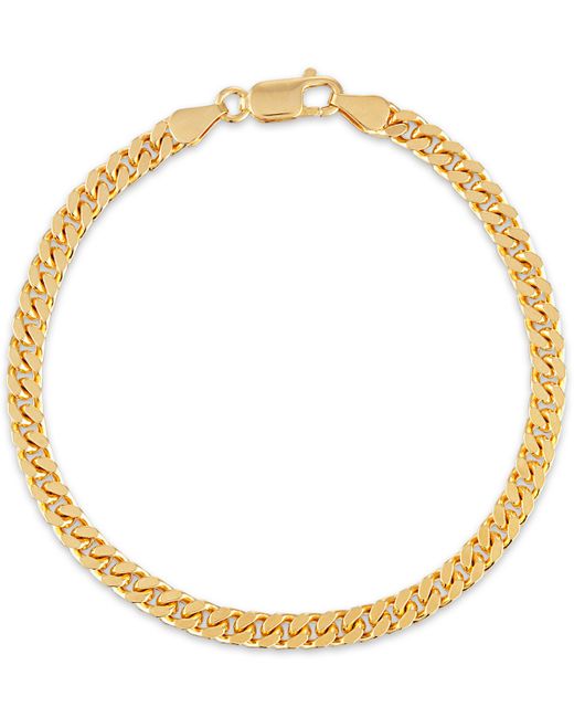 Esquire Men's Jewelry Curb Link Bracelet in 14k Gold-Plated Sterling Created for