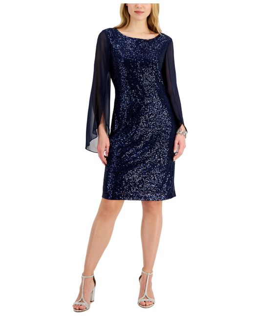 Connected Sequined Sheath Dress
