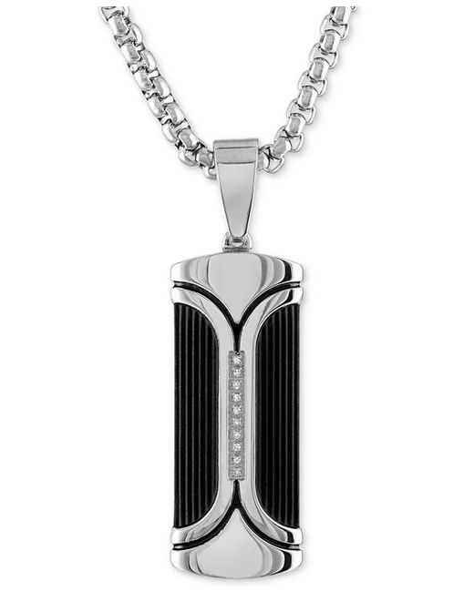 Esquire Men's Jewelry Diamond Accent Dog Tag 22 Pendant Necklace Created for