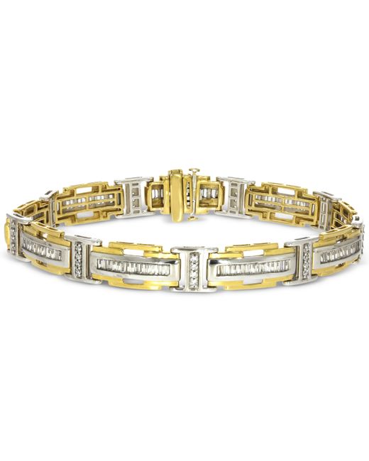 Macy's Diamond Baguette Round Link Bracelet 2-1/2 ct. t.w. in 10k Two-Tone