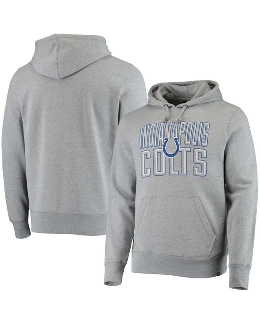 '47 Brand Heathered Indianapolis Colts Bevel Pullover Hoodie