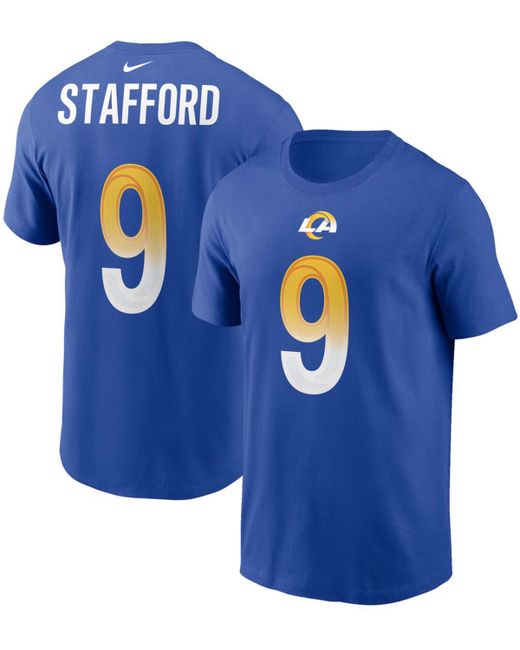 Nike Matthew Stafford Los Angeles Rams Name and Number T-shirt