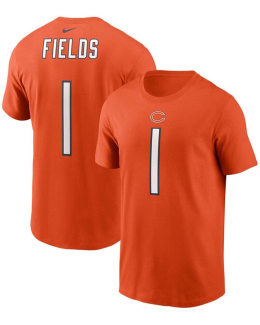 Nike Justin Fields Chicago Bears 2021 Nfl Draft First Round Pick Player Name Number T-shirt