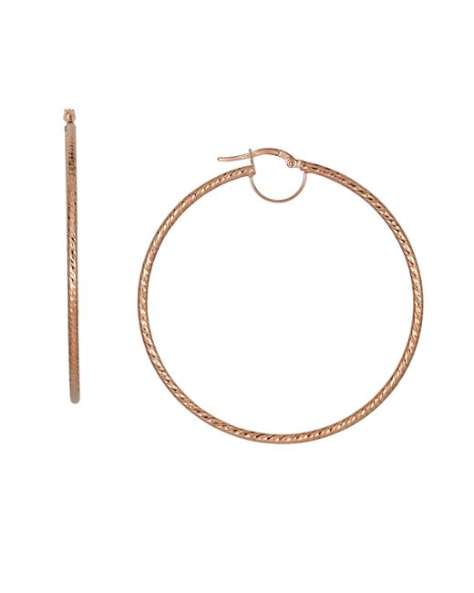 Macy's Textured Medium Hoop Earrings in 10k Gold