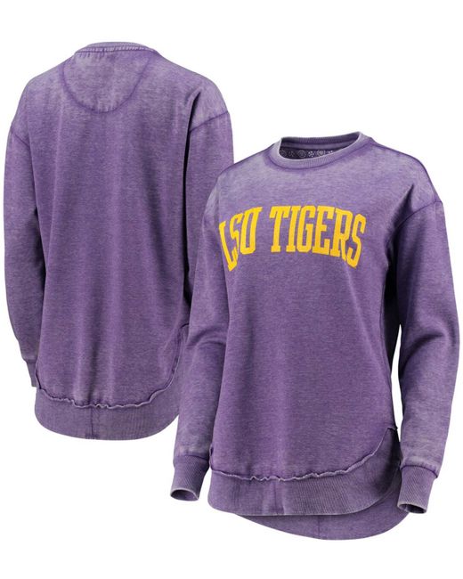 Pressbox Lsu Tigers Vintage-Like Wash Pullover Sweatshirt